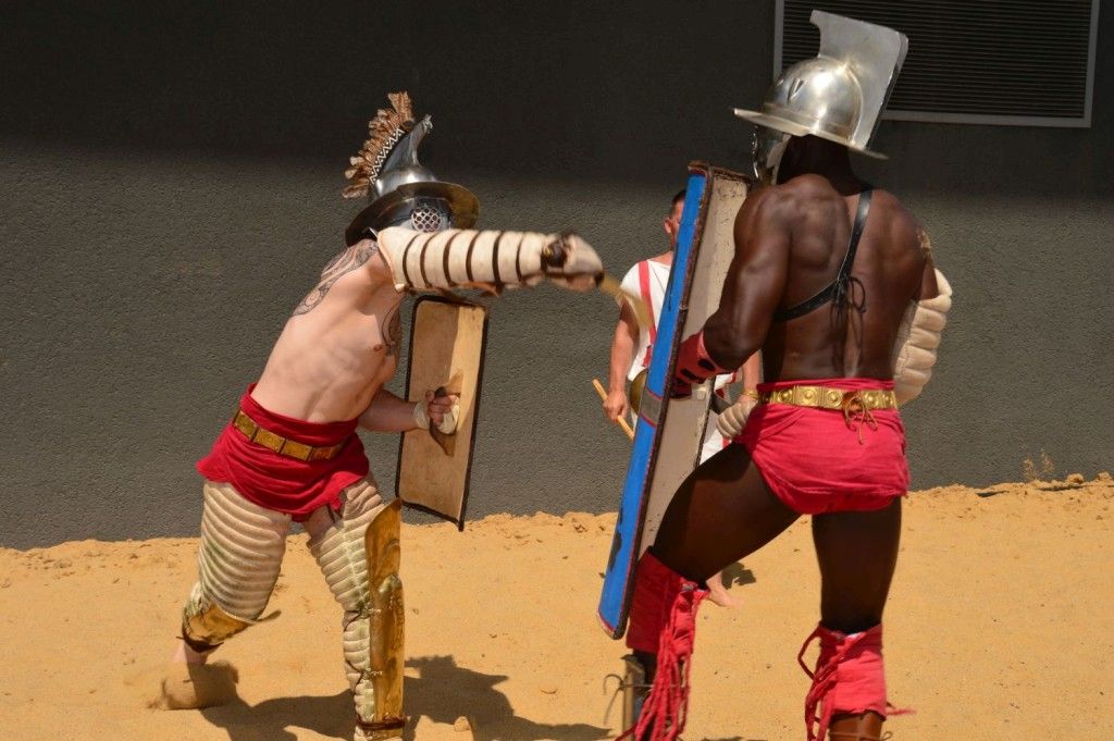 Bei den Gladiatoren sind die Kämpfe noch intensiver (Foto: Arche Nebra, E. Becher)
